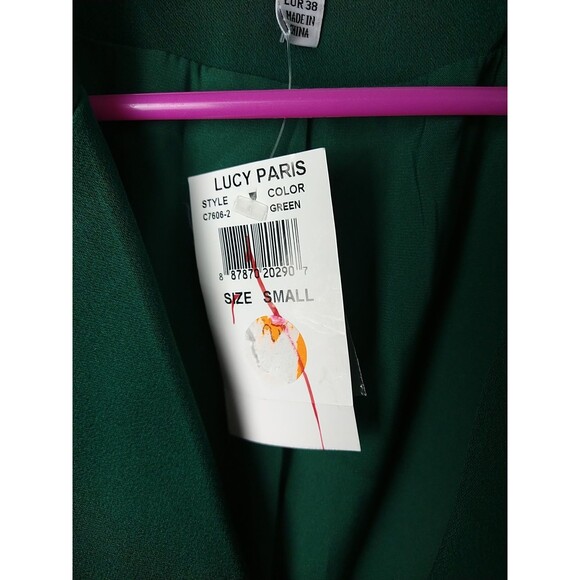 Lucy Paris Woman S Kelly Green Career Blazer Lined Long Sleeve Professional Care - Picture 3 of 10